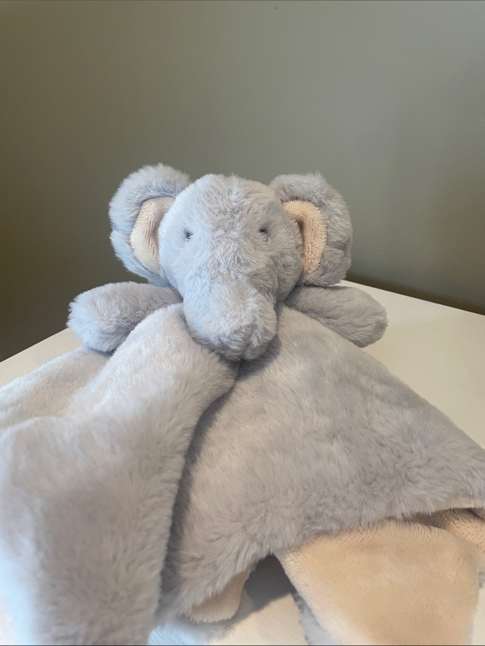 Plush Grey Faux Fur Baby  mini snuggles Blanket